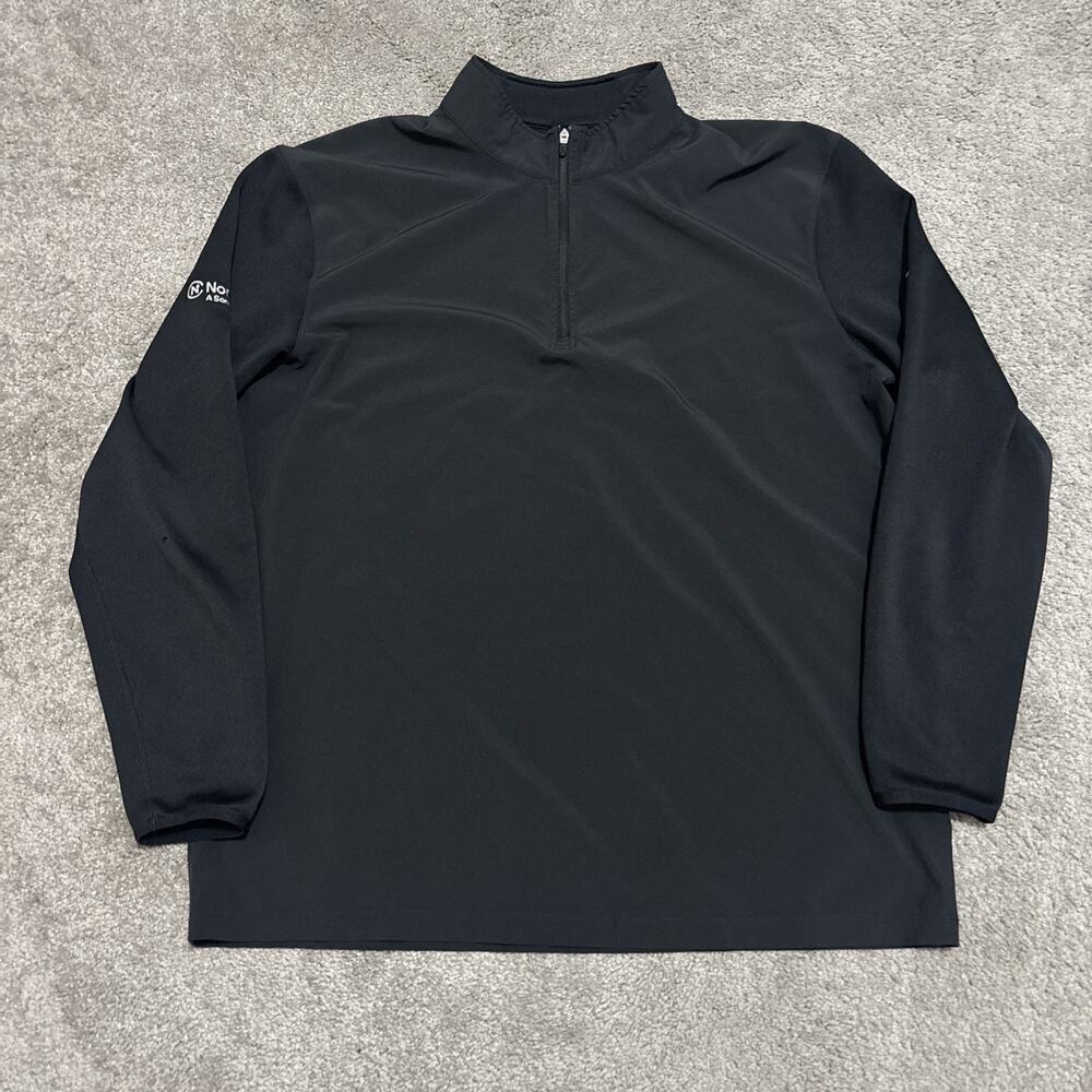 Nike Golf Dri-FIT Pullover Mens Large 1/4 Zip Long Sleeve Performance Black Logo